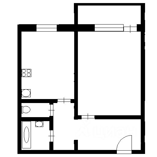 Планировка этой квартиры по данным Циан
