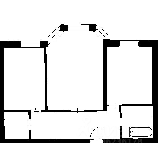Планировка этой квартиры по данным Циан