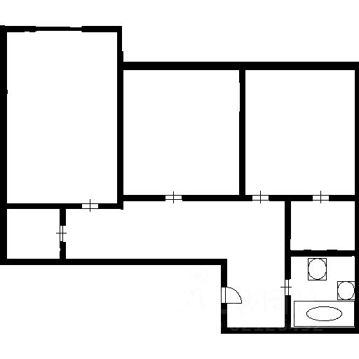 Планировка этой квартиры по данным Циан