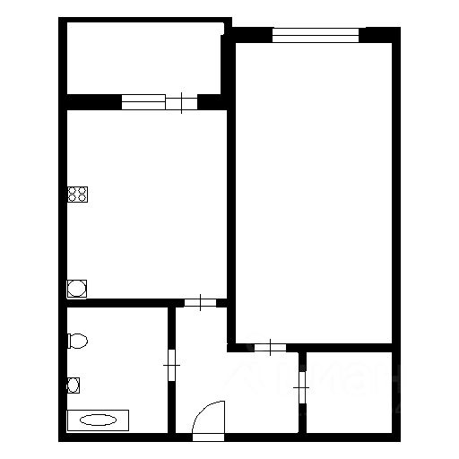 Планировка этой квартиры по данным Циан