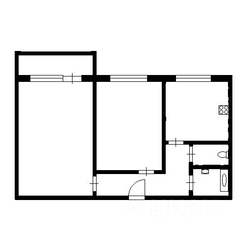 Планировка этой квартиры по данным Циан