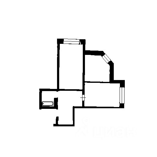 Планировка этой квартиры по данным Циан