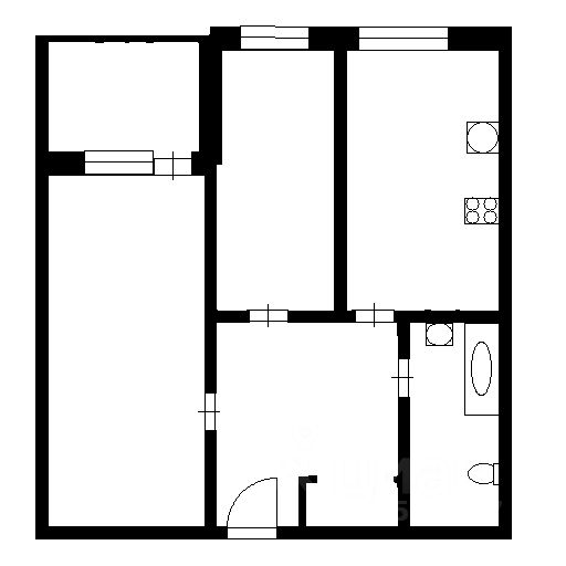 Планировка этой квартиры по данным Циан