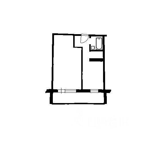 Планировка этой квартиры по данным Циан