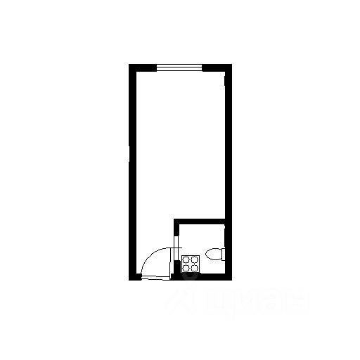 Планировка этой квартиры по данным Циан