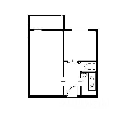 Планировка этой квартиры по данным Циан