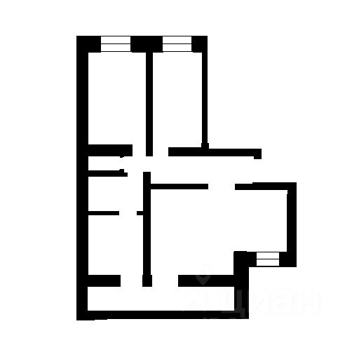 Планировка этой квартиры по данным Циан