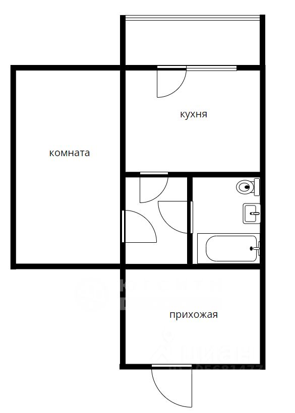 Планировка этой квартиры по данным Циан