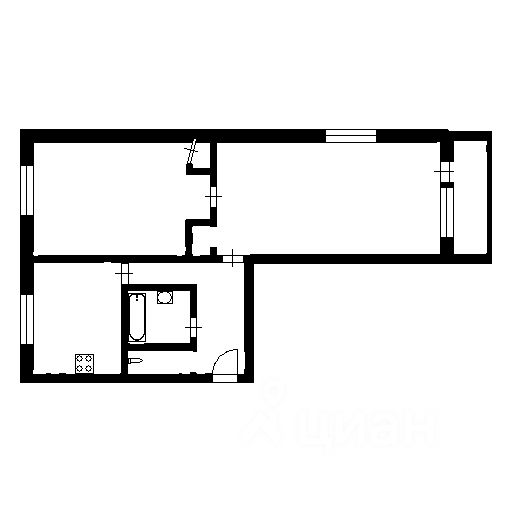 Планировка этой квартиры по данным Циан