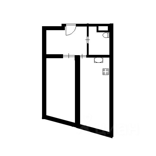Планировка этой квартиры по данным Циан