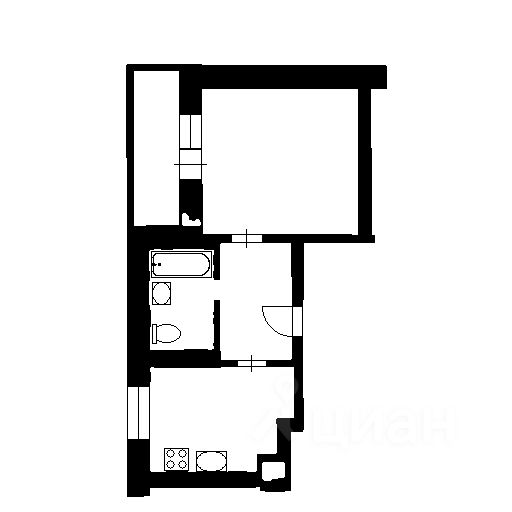 Планировка этой квартиры по данным Циан