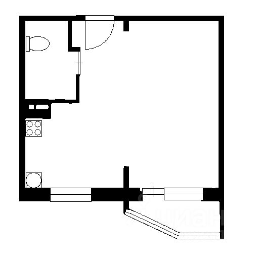 Планировка этой квартиры по данным Циан