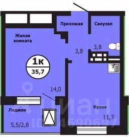 1-комн.кв., 33,3 м², 9/19 этаж