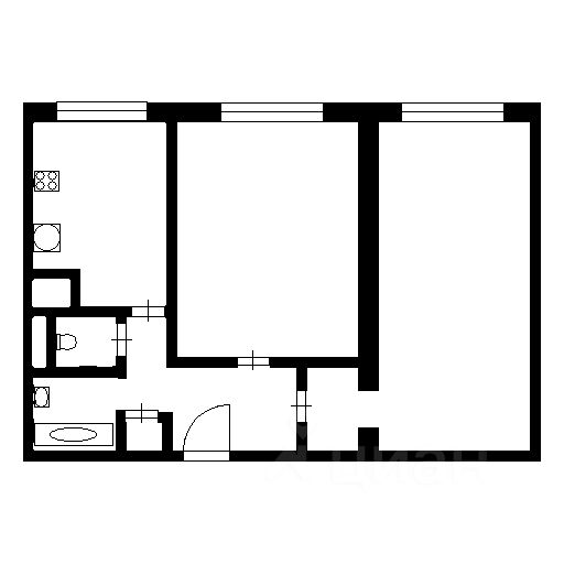 Планировка этой квартиры по данным Циан