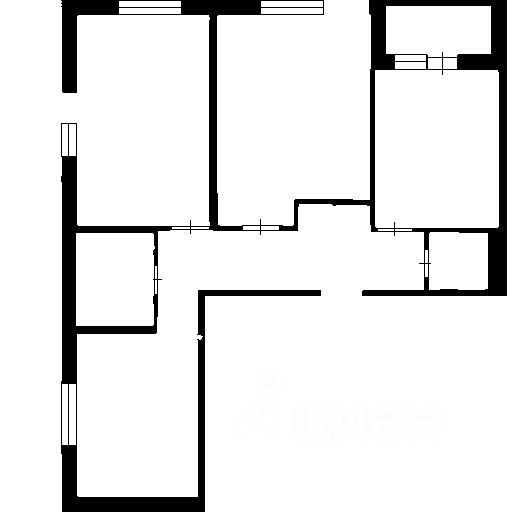 Планировка этой квартиры по данным Циан