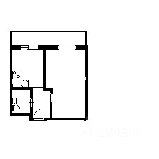 Планировка этой квартиры по данным Циан
