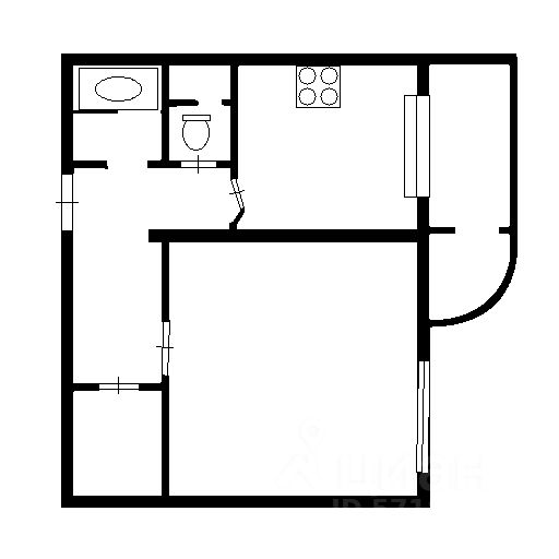 Планировка этой квартиры по данным Циан