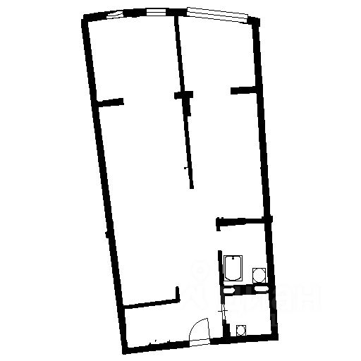 Планировка этой квартиры по данным Циан