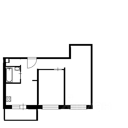 Планировка этой квартиры по данным Циан