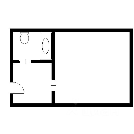 Планировка этой квартиры по данным Циан