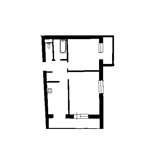 Планировка этой квартиры по данным Циан