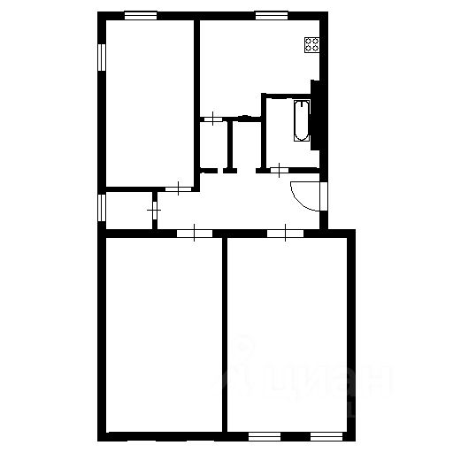 Планировка этой квартиры по данным Циан