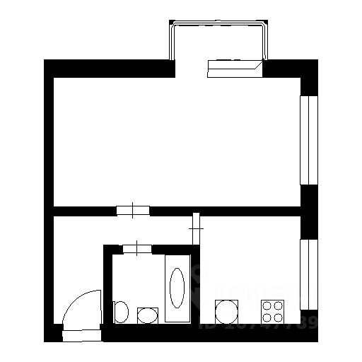 Планировка этой квартиры по данным Циан