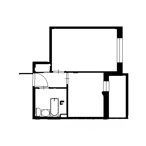 Планировка этой квартиры по данным Циан