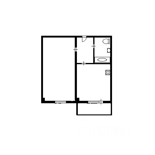 Планировка этой квартиры по данным Циан