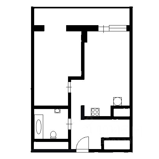 Планировка этой квартиры по данным Циан
