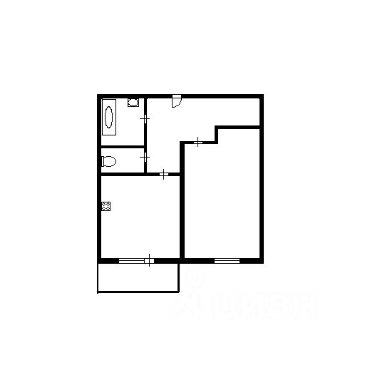 Планировка этой квартиры по данным Циан