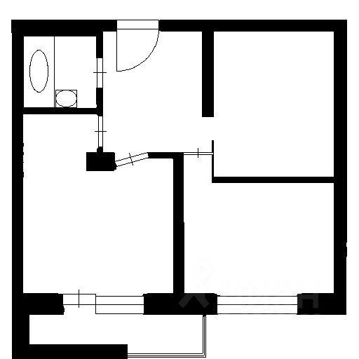 Планировка этой квартиры по данным Циан