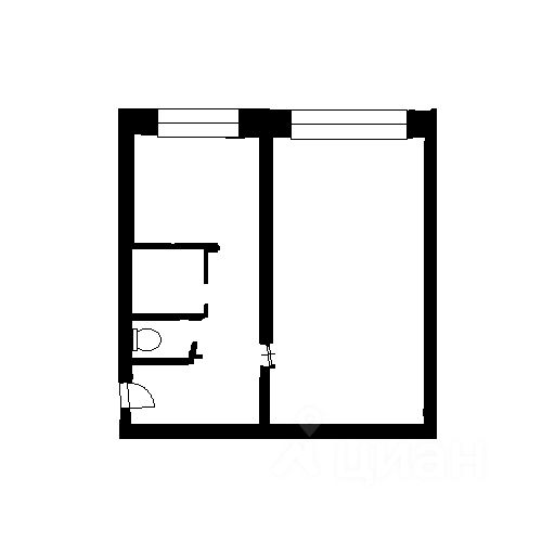 Планировка этой квартиры по данным Циан
