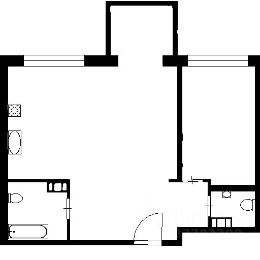 Планировка этой квартиры по данным Циан