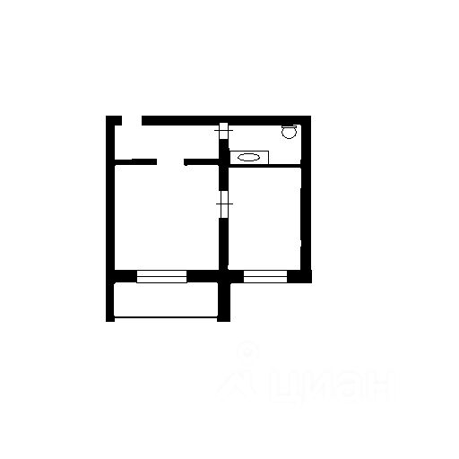 Планировка этой квартиры по данным Циан