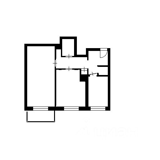 Планировка этой квартиры по данным Циан