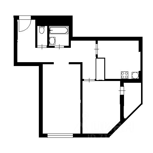 Планировка этой квартиры по данным Циан