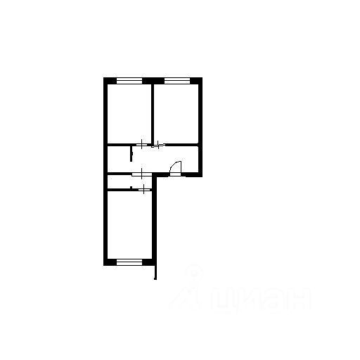 Планировка этой квартиры по данным Циан