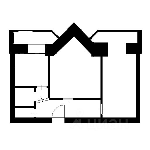 Планировка этой квартиры по данным Циан