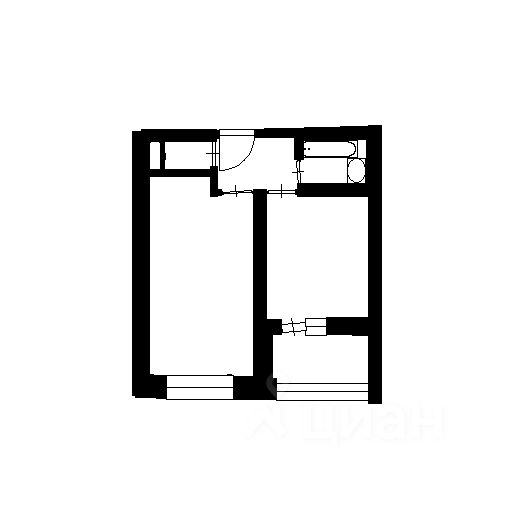 Планировка этой квартиры по данным Циан