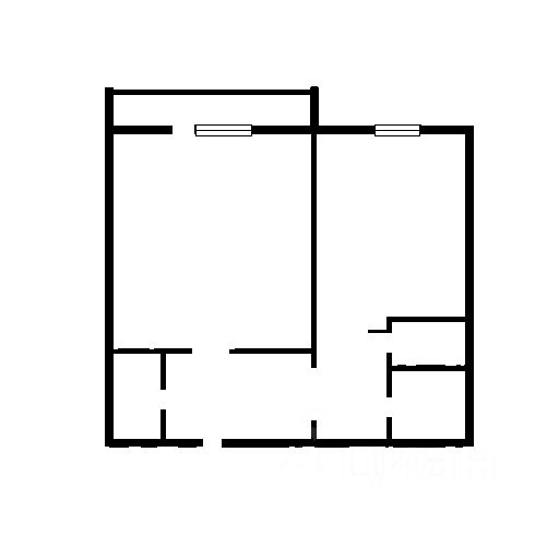 Планировка этой квартиры по данным Циан