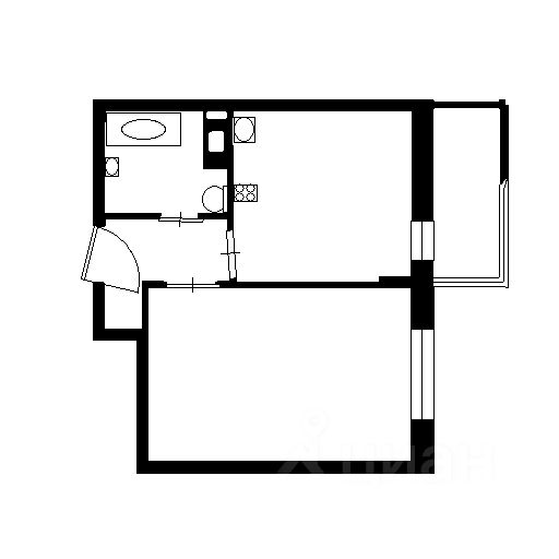Планировка этой квартиры по данным Циан