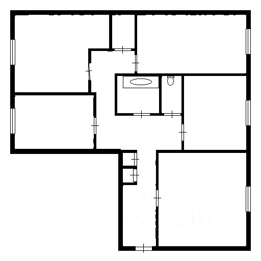 Планировка этой квартиры по данным Циан