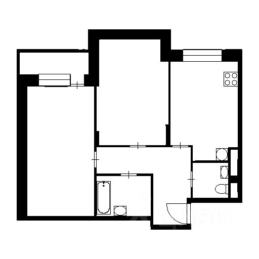 Планировка этой квартиры по данным Циан