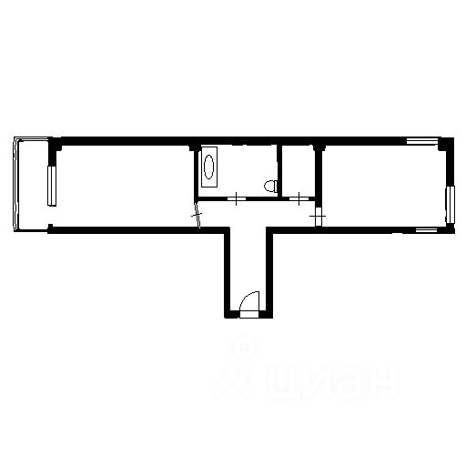 Планировка этой квартиры по данным Циан