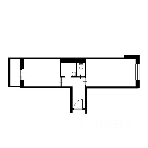 Планировка этой квартиры по данным Циан