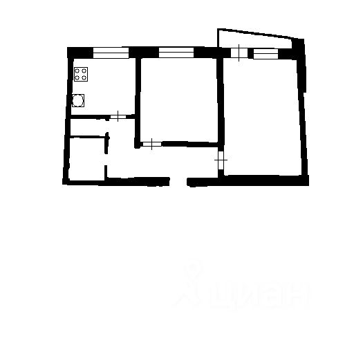 Планировка этой квартиры по данным Циан
