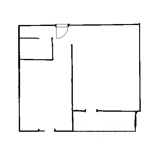 Планировка этой квартиры по данным Циан