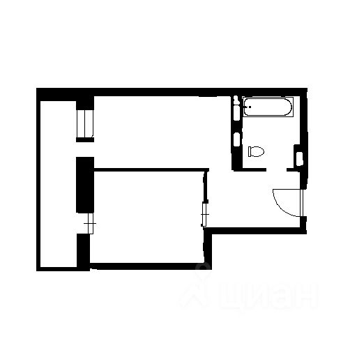 Планировка этой квартиры по данным Циан