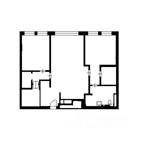 Планировка этой квартиры по данным Циан
